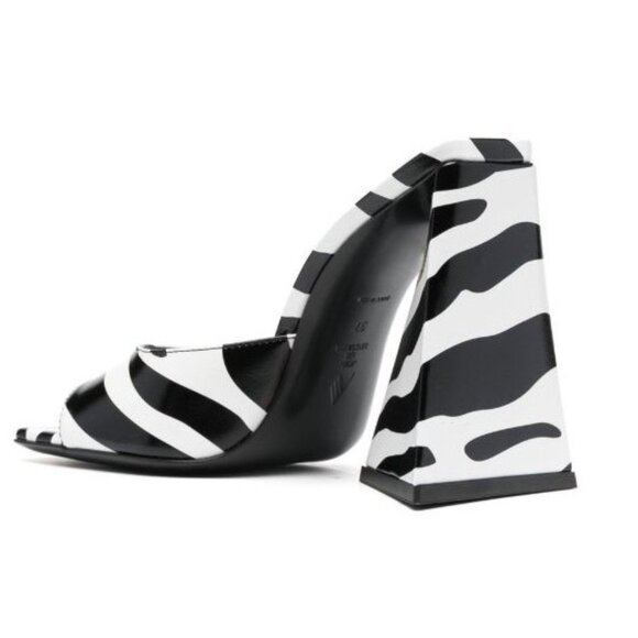 The Attico Devon Zebra Print 115mm Sandals Size 5 - Picture 9 of 15